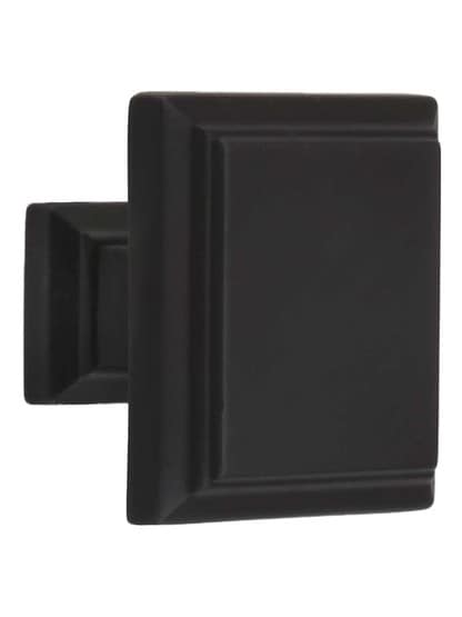 Sutton Place Knob - 1 1/4 inch Square in Modern Bronze.